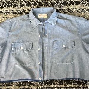 vintage dickies cropped button down
